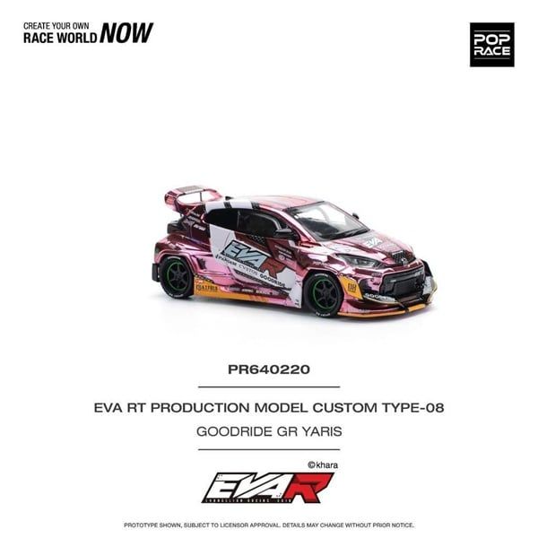  [Hàng Loose] Mô hình xe Honda Yaris GR EVA RT production model custom Type-08 Goodride tỉ lệ 1:64 Poprace PR640220 