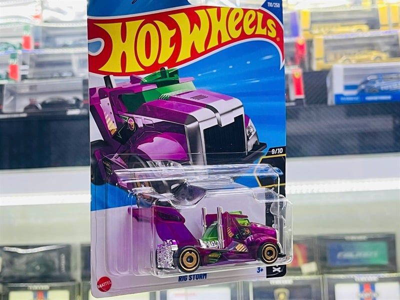  Mô hình xe Rig Storm Treasure Hunt Hotwheels kim loại có bản quyền chính hãng tỉ lệ 1:64 C4982-TH 