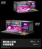  Hộp trưng bày mô phỏng bãi đậu xe phong cách CYBERPUNK 35x23.5x5.8 tỉ lệ 1:64 SHOU CANG JIA SCJ82062 