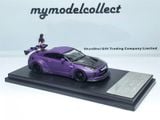  Mô hình xe Nissan GTR R35 Matt Purple Carbon Fiber Cover Paint + Includes Figure tỉ lệ 1:64 Mymodelcollect OT64756 