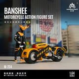  Set mô hình nhân vật và xe mô tô Reaper Motorcycle Action gundam unicorn banshee tỉ lệ 1:64 MoreArt MO222234 