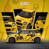  Mô hình xe Mini Cooper Pikachu Coating tỉ lệ 1:64 Cool Car CC643648 