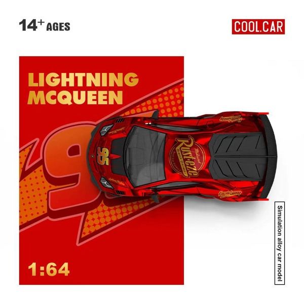  Mô hình xe Lamborghini GTEVO Lightning McQueen Metallic Red Scale Die-Cast Car Model tỉ lệ 1:64 Cool Car CC643832 