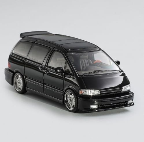  Mô hình xe Toyota Previa MK1 XR10 Black tỉ lệ 1:64 Mortal Models MOR6404013 