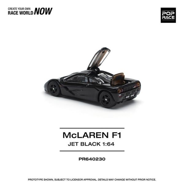  Mô hình xe McLaren F1 - Jet black open engine tỉ lệ 1:64 Poprace PR640230 