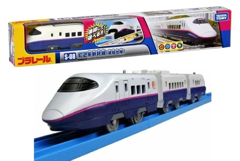  Mô hình xe tàu cao tốc JR East E2 Kei Shinkansen Plarail S-08 chạy pin Takara Tomy 811893 
