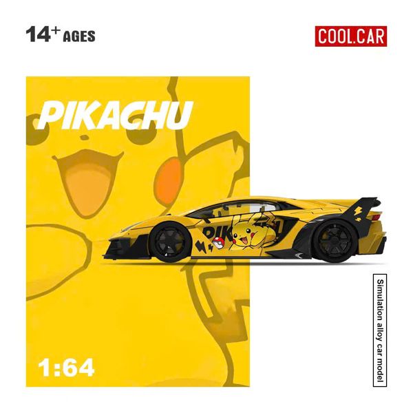  Mô hình xe Lamborghini GTEVO Pikachu Painted Die-Cast Car Model tỉ lệ 1:64 Cool car CC643833 