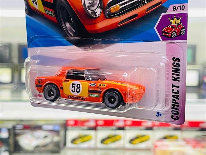  Mô hình xe Honda S800 Racing #58 Treasure Hunt Hotwheels kim loại có bản quyền chính hãng tỉ lệ 1:64 C4982-TH 
