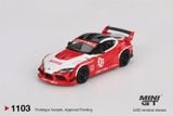  Mô hình xe Toyota GR Supra Red/White LB★WORKS tỉ lệ 1:64 MiniGT MGT01103 