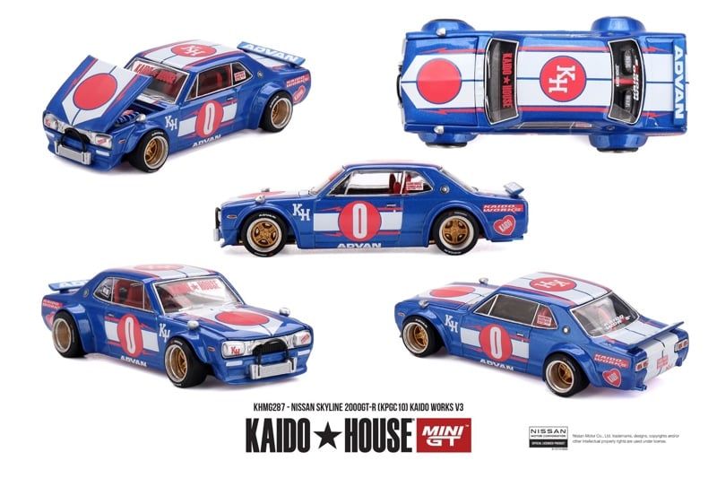  Mô hình xe Nissan Skyline 2000GT-R (KPGC10) Kaido Works V3 tỉ lệ 1:64 Kaido House KHMG287 