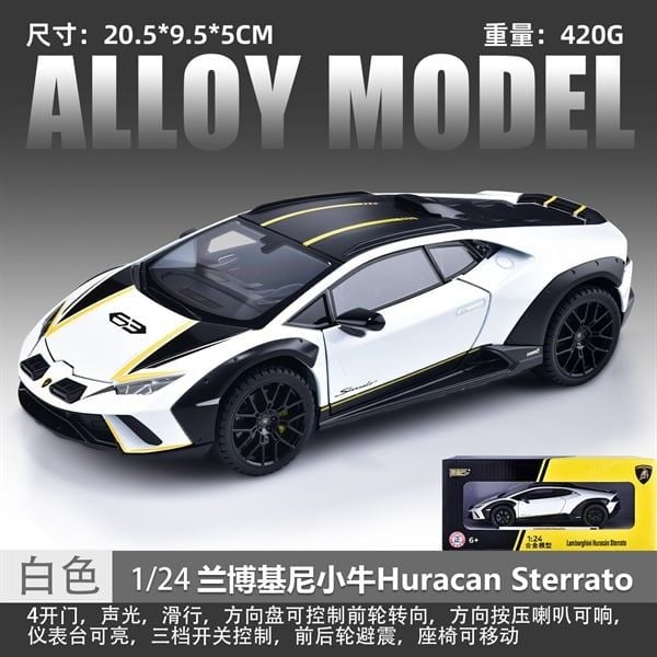  Xe ô tô mô hình bằng hợp kim và nhựa Lamborghini Sterrato tỉ lệ 1:24 Alloy Model H2603 