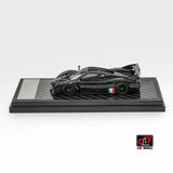  Mô hình xe Pagani Huayra R Diecast Model Glossy Black Carbon Fiber with Italian Strips tỉ lệ 1:64 LCD LCD64028-CBI 