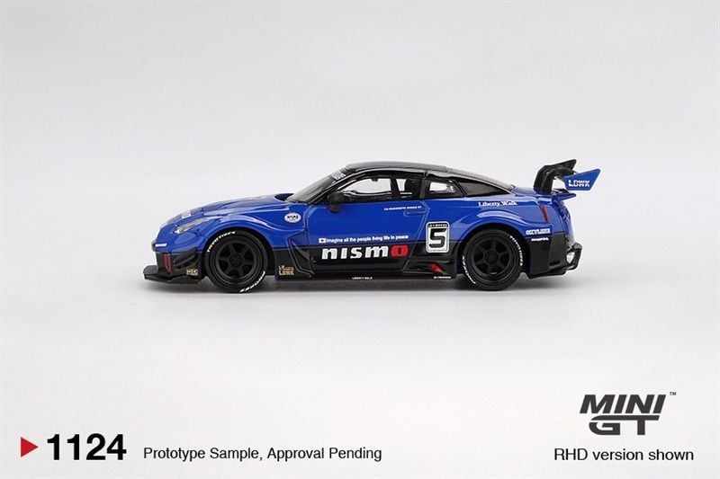  Mô hình xe LB-Silhouette WORKS GT NISSAN 35GT-RR Ver.2 Blue tỉ lệ 1:64 MiniGT MGT01124-CH 