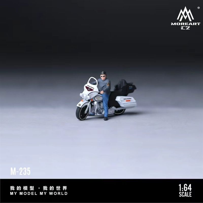  Mô hình nhân vật figure - xe mô tô Harley-Davidson Biker Gang Resin Model Kit tỉ lệ 1:64 MoreArt MO222235 