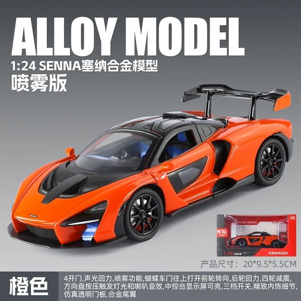  Mô hình xe McLaren Senna full open - có đèn - âm thanh - phun khói tỉ lệ 1:24 XHD OT24101 