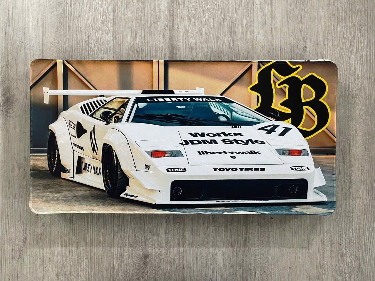  Phụ kiện Thảm lót chống trượt chủ đề siêu xe Lamborghini kích thước 30x60cm Autono1 PT123A 