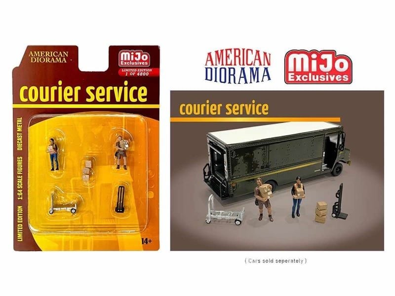  Mô hình nhân vật set figure ourier service figure set tỉ lệ 1:64 American diorama AD-76495MJ 