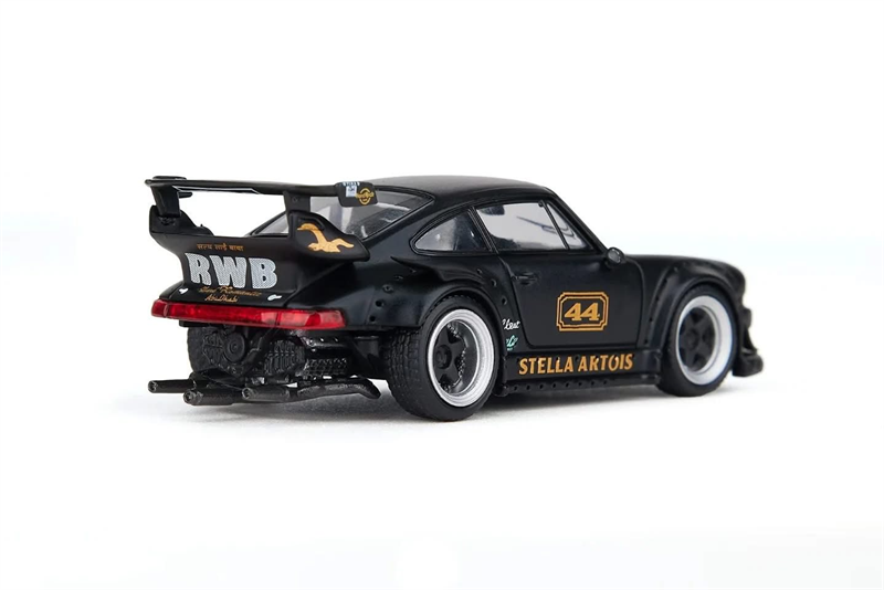  Mô hình xe Porsche RWB930 Stella Artois Circuit Spec Matte Black tỉ lệ 1:64 ModelModel 
