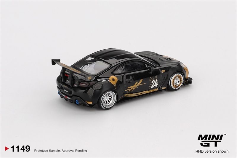  Mô hình xe Toyota GR86 LB★Nation Black / Gold bản card tỉ lệ 1:64 MiniGT MGT01149 NO CHASE CAR 