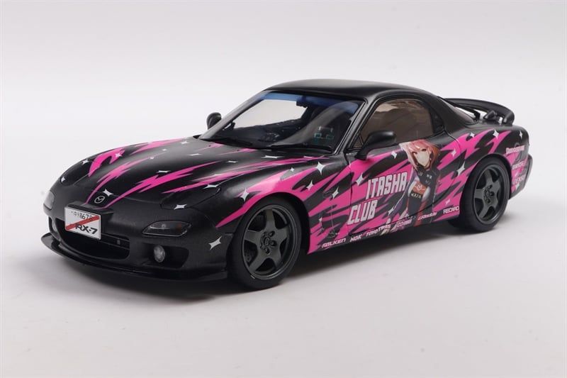  Mô hình xe ô tô Mazda RX7 (FD3) RS Solido Works Itasha Club 1999 pink / black tỉ lệ 1:18 Solido model S1810605 