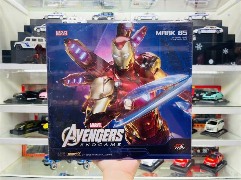  Mô hình nhân vật Marvel Iron man người sắt Mark 85 MK85 SHF Avengers Endgame Ver 2.0 có đèn led + phụ kiện tỉ lệ 1:10 18CM ZD Toys ZM74 FG264E 