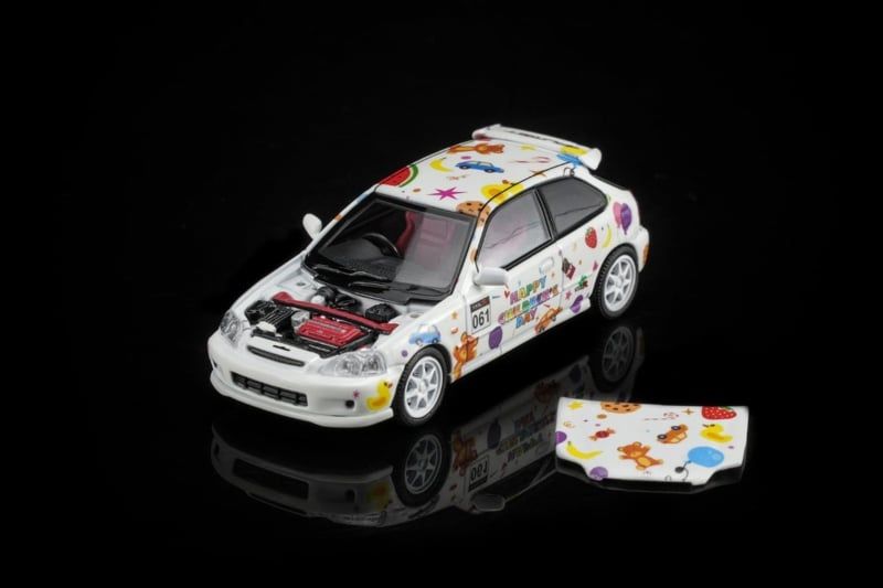  Mô hình xe Honda Civic TYPE R (EK9) Children's Day tỉ lệ 1:64 Motorhelix M65023 