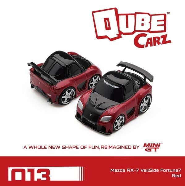  Mô hình xe Mazda RX-7 VeilSide Fortune7 Red MiniGT Qube Carz QZ01002 