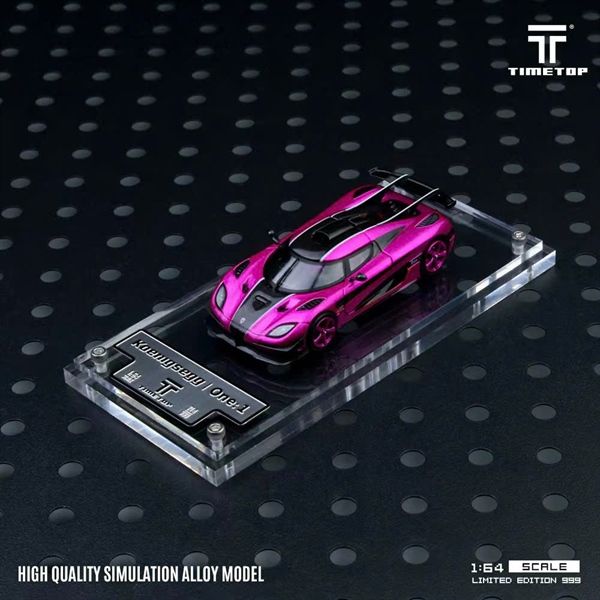  Mô hình xe ô tô Koenigsegg One:1 Pearl Rose Red mở được nắp máy tỉ lệ 1:64 Timetop TT644815 
