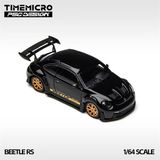  Mô hình xe ô tô Volkswagen Beetle RS Black & Gold Alloy-Finish tỉ lệ 1:64 TimeMicro × PSC DESIGN TM647903 
