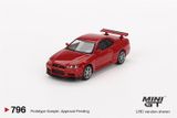  [Hàng Loose] Mô hình xe Nissan Skyline GT-R (R34) V-Spec Active Red tỉ lệ 1:64 MiniGT MGT00796-CH 