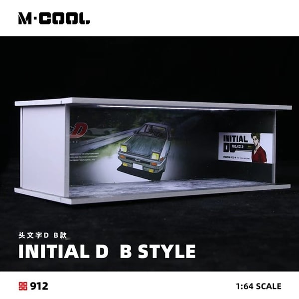  Hộp trưng bày mô phỏng garage/showrrom Initial Text D B có đèn led tỉ lệ 1:64 M · COOL MC914912 