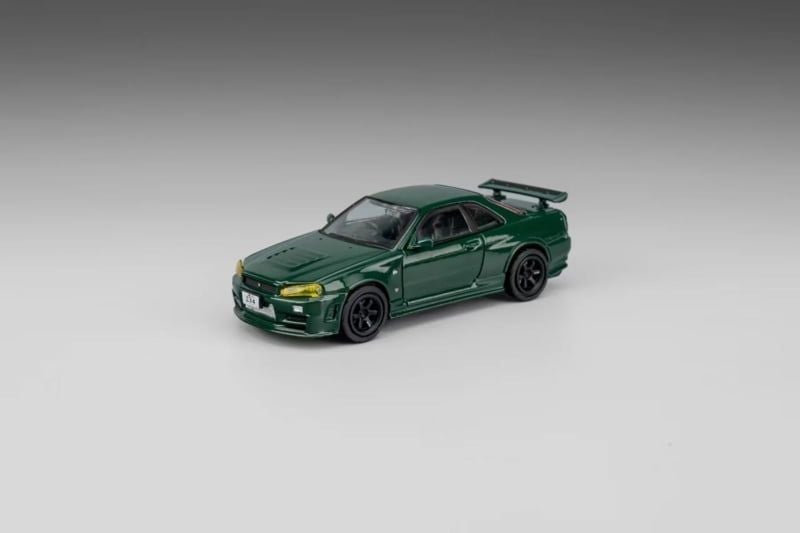  Mô hình xe Nissan Nismo GT-R Z tune R34 green tỉ lệ 1:64 Shadow LL-044-233 