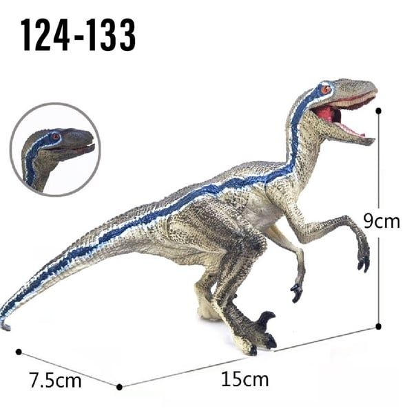  Mô hình khủng long Velociraptor Raptor series Jurassic World kích thước 16cm bằng nhựa 124-133 