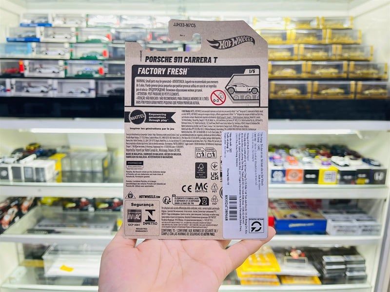  Mô hình xe Porsche 911 Carrera T Hotwheels kim loại có bản quyền chính hãng tỉ lệ 1:64 C4982-PO 