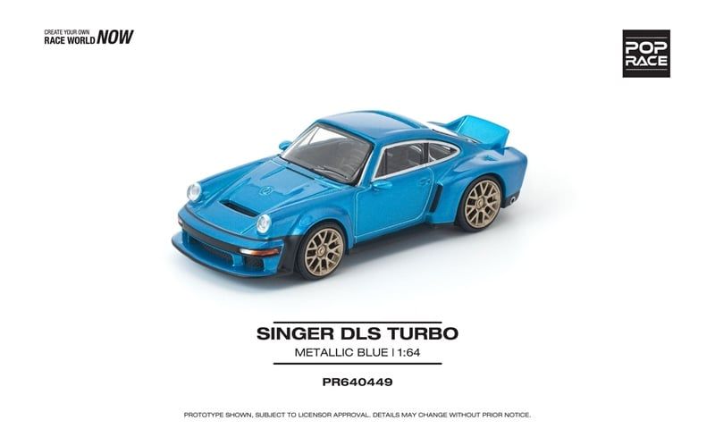  Mô hình xe Singer Dls Turbo Metallic Blue tỉ lệ 1:64 Poprace PR640449 