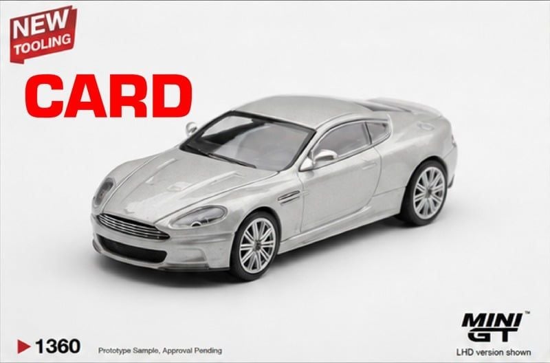  Mô hình xe Aston Martin DBS 2008 Lightning Silver tỉ lệ 1:64 MiniGT MGT01360 