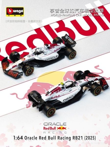  Mô hình xe đua F1 Formula 1 Oracle Red Bull Racing RB21 Japan GP hộp mica tỉ lệ 1:64 Bburago OT64849 