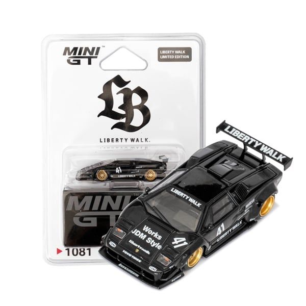  Mô hình xe Lamborghini Countach LB-WORKS Black / LB Blister packaging card Nhật tỉ lệ 1:64 MiniGT MGT01081 