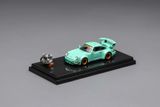  Mô hình xe Porsche RWB 964 Rauh Welt Begriff Tiffany blue tỉ lệ 1:64 Motorhelix M62105 