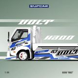  Mô hình xe tải thớt cứu hộ H300 Flatbed Trailer – Original Design ADVAN “VOLT” Blue and White Livery Die-Cast Car Model tỉ lệ 1:64 ModernArt SC647237 