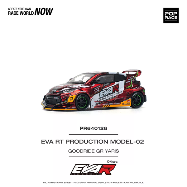 Mô hình xe Toyota Yaris Eva RT Production Model-02 Goodride GR Yaris tỉ lệ 1:64 Poprace PR640126 