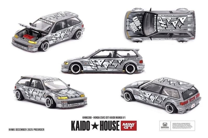  Mô hình xe Honda Civic (EF) Kaido Manga V1 tỉ lệ 1:64 Kaido House KHMG260 