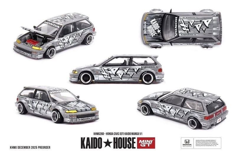  Mô hình xe Honda Civic (EF) Kaido Manga V1 tỉ lệ 1:64 Kaido House KHMG260 