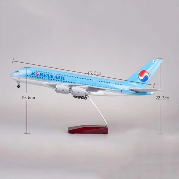  Mô hình máy bay Korean Airbus A380 có bánh xe kích thước 47cm MB47101 