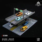  Mô hình trưng bày mô phỏng 2 tầng đường có cầu và chi tiết rời Steel Frame Structure Series Parking Scene tỉ lệ 1:64 MoreArt MO923009 