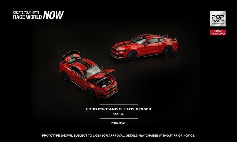  Mô hình xe Ford Mustang Shelby GT350R Pop Race PR640578 