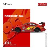  Mô hình xe ô tô Porsche 964 custom Lightning McQueen limited 500pcs tỉ lệ 1:64 Cool car CC640883 