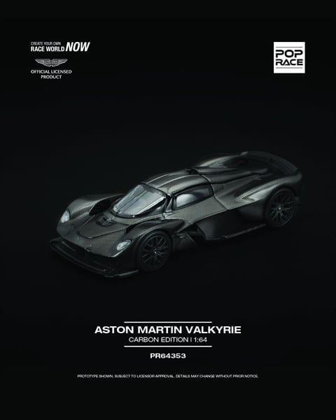  Mô hình xe Aston Martin Valkyrie Carbon Edition tỉ lệ 1:64 PopRace PR640353 