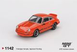  Mô hình xe Porsche 911 Carrera RS 2.7 Tangerine with Black Livery tỉ lệ 1:64 MiniGT MGT01142 