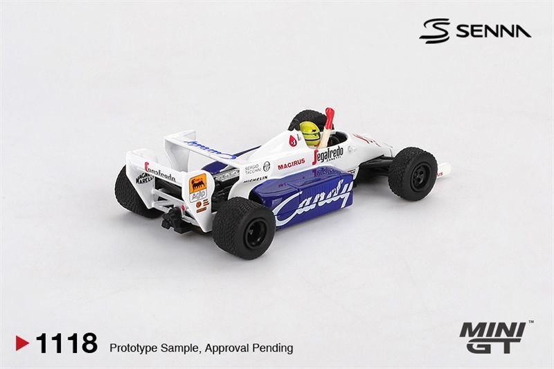 Mô hình xe Toleman TG184 #19 Ayrton Senna 1984 Monaco Grand Prix 2nd Place tỉ lệ 1:64 MiniGT MGT01118 